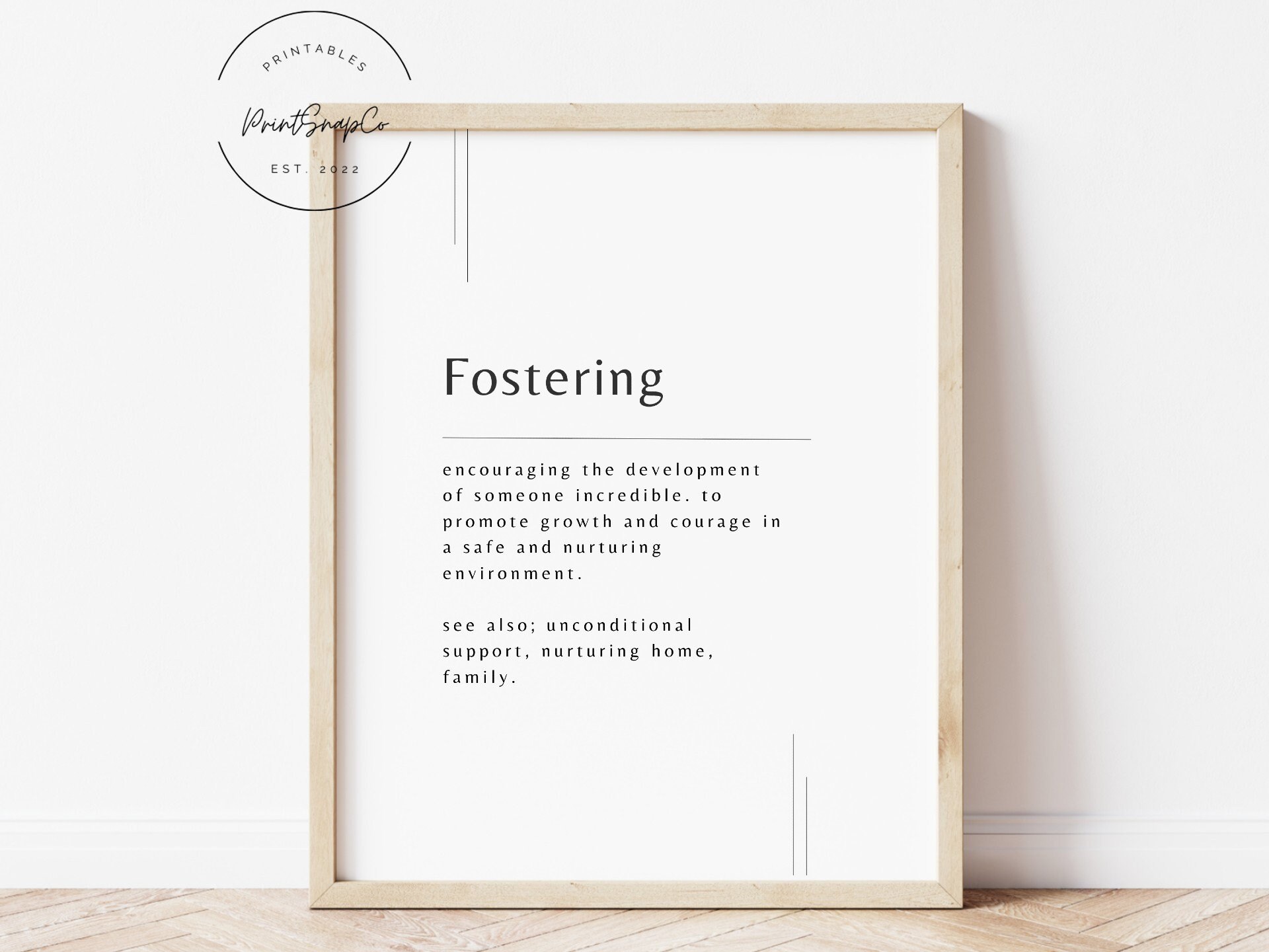 Fostering Definition High Quality Printable PDF A4 Size - Etsy