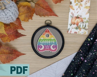 Planchette Cross Stitch Pattern | Witchy Cross Stitch | Spooky | Easy to read | Halloween DIY