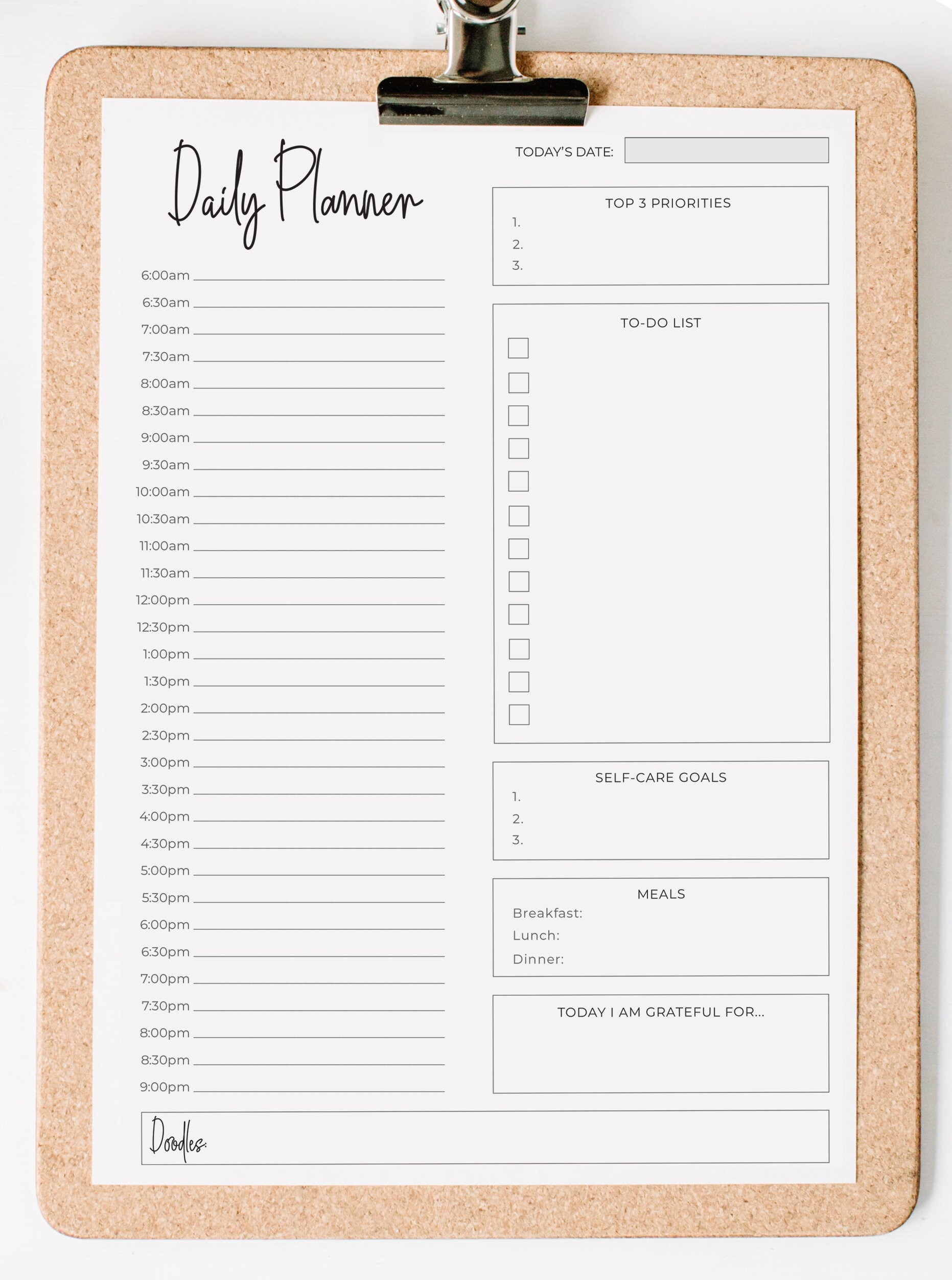 Daily Planner A4 Note Pad 50 Pages A4 Portrait Daily Etsy