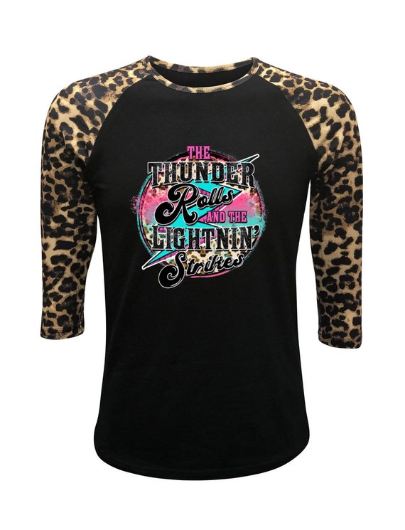 Retro Leopard Raglan T Shirt Garth 