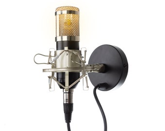 Studio Microfoon Wandlamp - Zwart