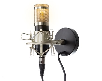 Studio Microphone Wall Lamp - Black / Decor / Studio Light / Sconce