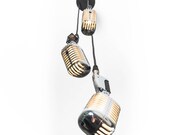 Triple Retro Microphone Pendant - Silver Industrial Lighting Cool Chandelier Music Hard Rock Elvis Microphone Vintage Decor