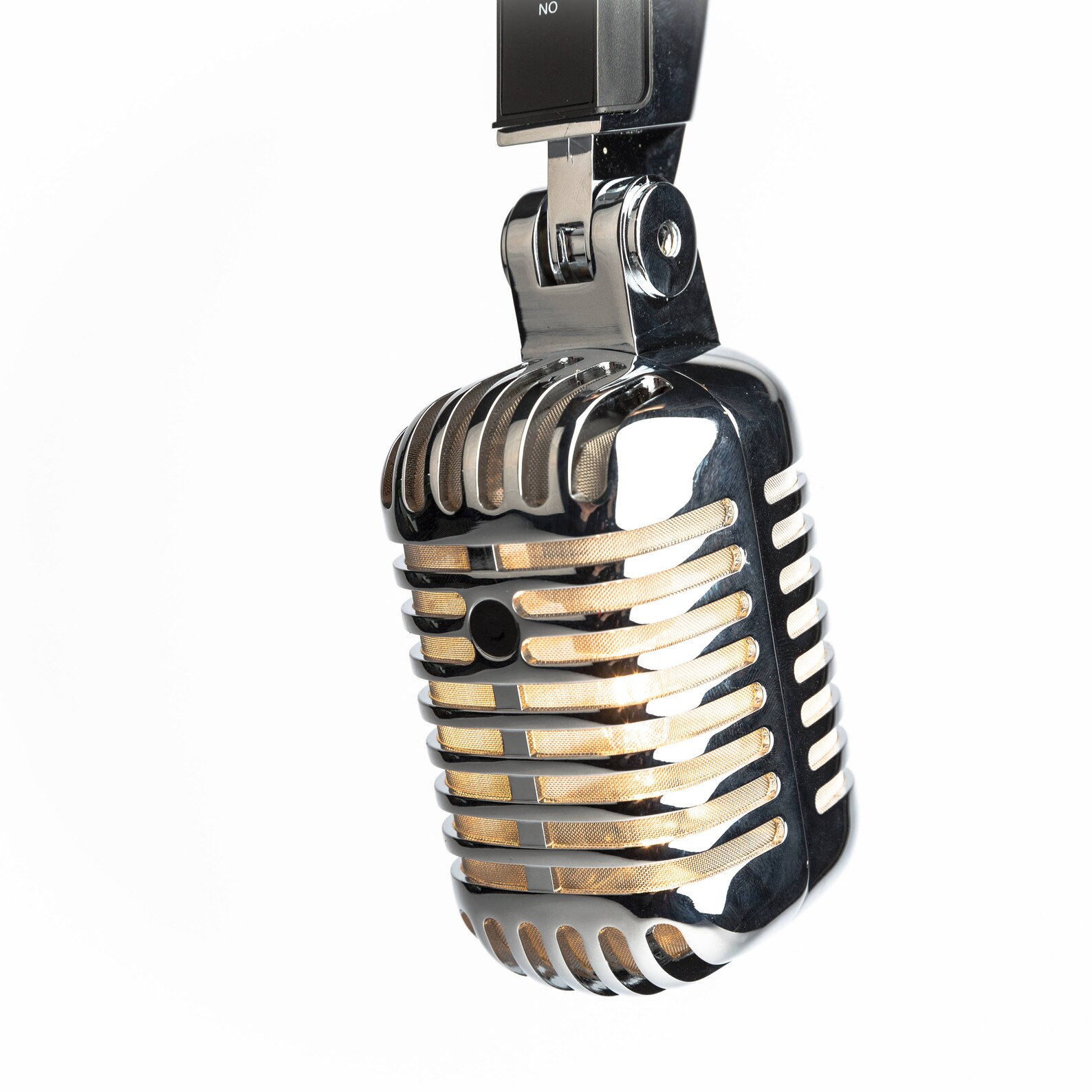 Hanging Retro Microphone Lamp Silver / Vintage / Shure / Boxing / Man Cave / Studio Recording