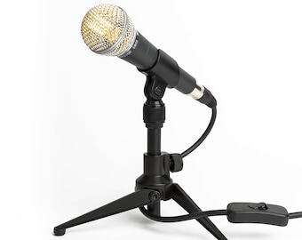 SM58 Desk Lamp / Home Recording Studio / Table Light / Music / Broadcast / Live / Concert / Man Cave / HI FI / Rock / Festival / 21