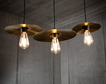 Drum Cymbal Lamp Pendant Set of 3 - Industrial Trio (8", 10", 12" Sizes). Bulb not included!