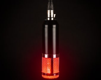 Hanging Studio Microphone Lamp - On Air Edition / Producer gift / Music studio / Red Light / Cool / Industrial Design / Pendant Light