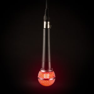 Hanging Shure SM58 Lamp - On Air Edition / Ceiling Light / Musician / Cool Decor / Interior Light / Red LED / 21 Pilots Microphone / Neumann
