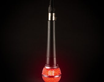 Hanging Shure SM58 Lamp - On Air Edition / Ceiling Light / Musician / Cool Decor / Interior Light / Red LED / 21 Pilots Microphone / Neumann