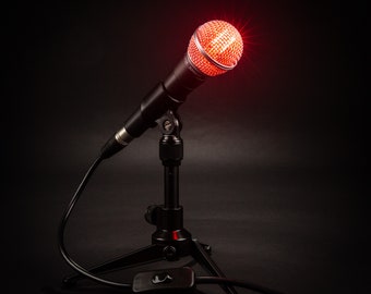 SM58 Desk Lamp - On Air Edition / Music lamp / Songwriter gift / Table Lamp / Industrial Style / Gift for him / Producer