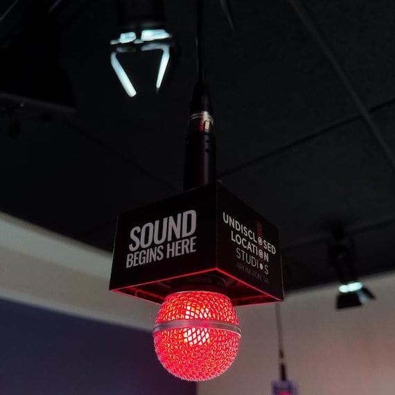 Hanging Shure SM58 Lamp - on Air Edition / Ceiling Light