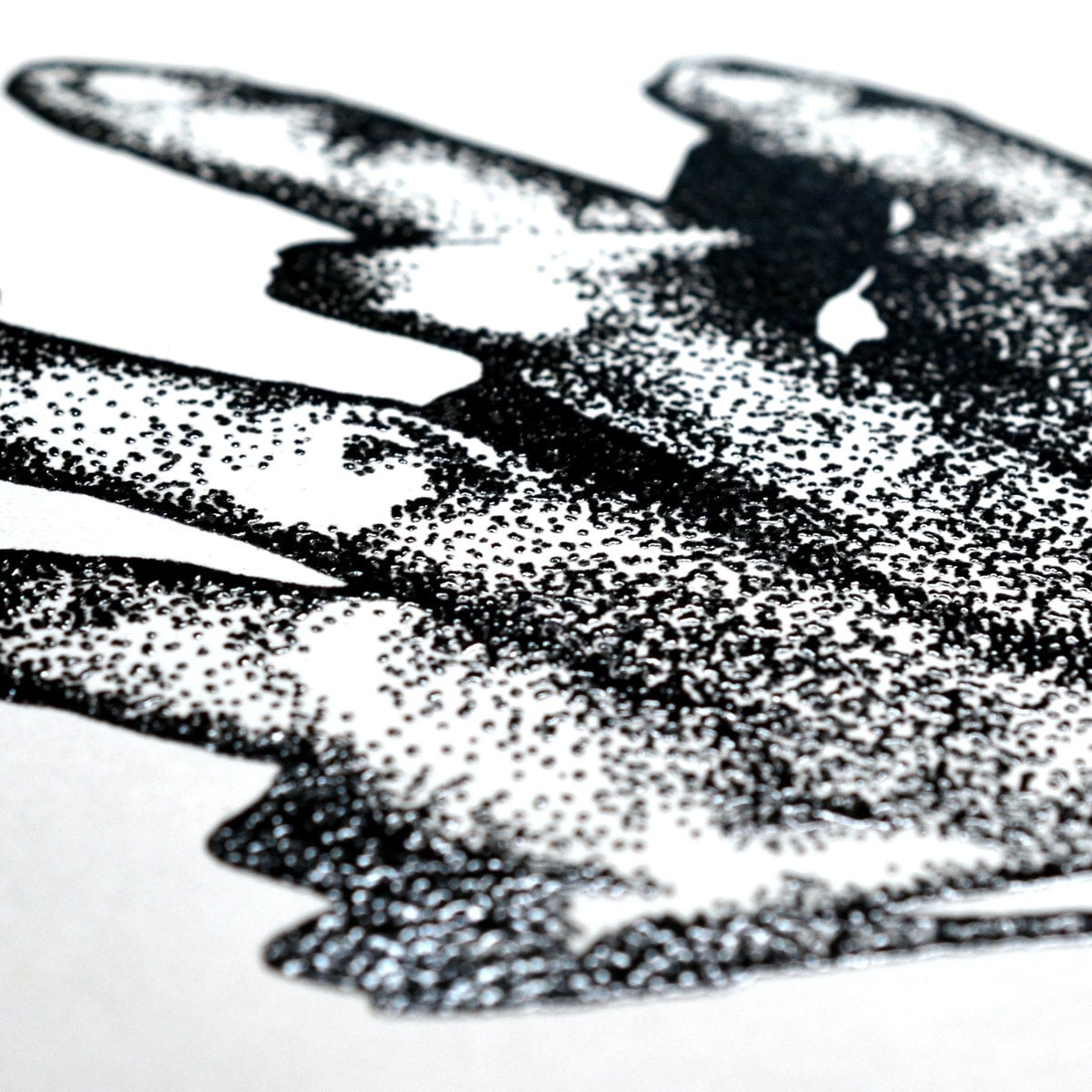 Raised Ink Risograph Art Print 'Handprint no.1' Etsy
