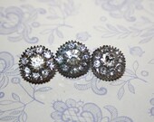 Beautiful Edwardian Set of Three Charming Antique Paste Buttons