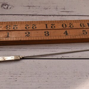 Edwardian Silber Hockey Stick Hutnadel - Birmingham Hallmarked Schmuck Bild 2