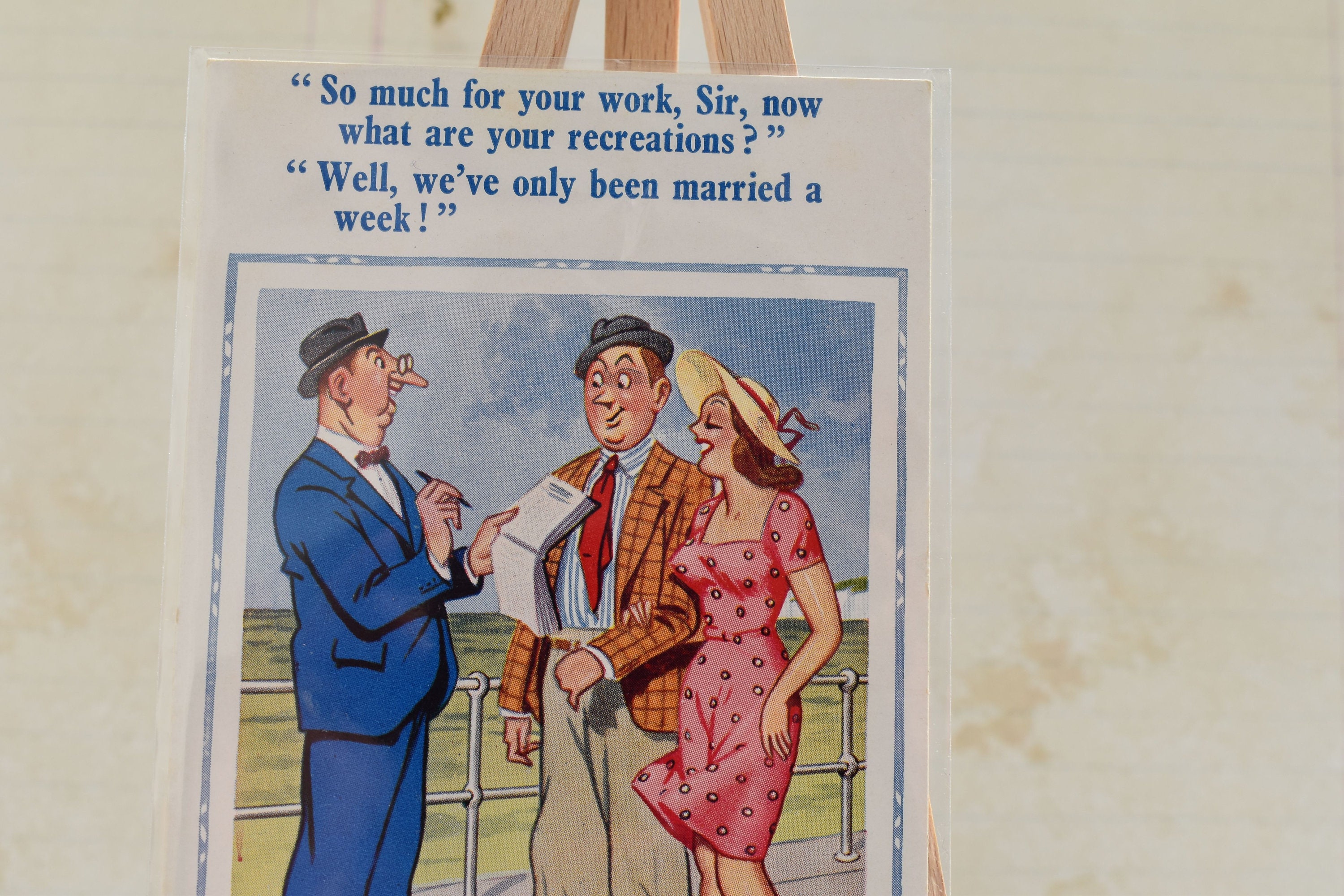Cheeky Donald Mcgill Postcard Charming Newly Weds Rude Antique Comedy 