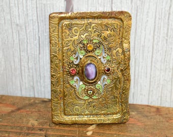 Antique Card Case - Gorgeous Quality Arts and Crafts Highly Decorative Jewelled Pocket Box