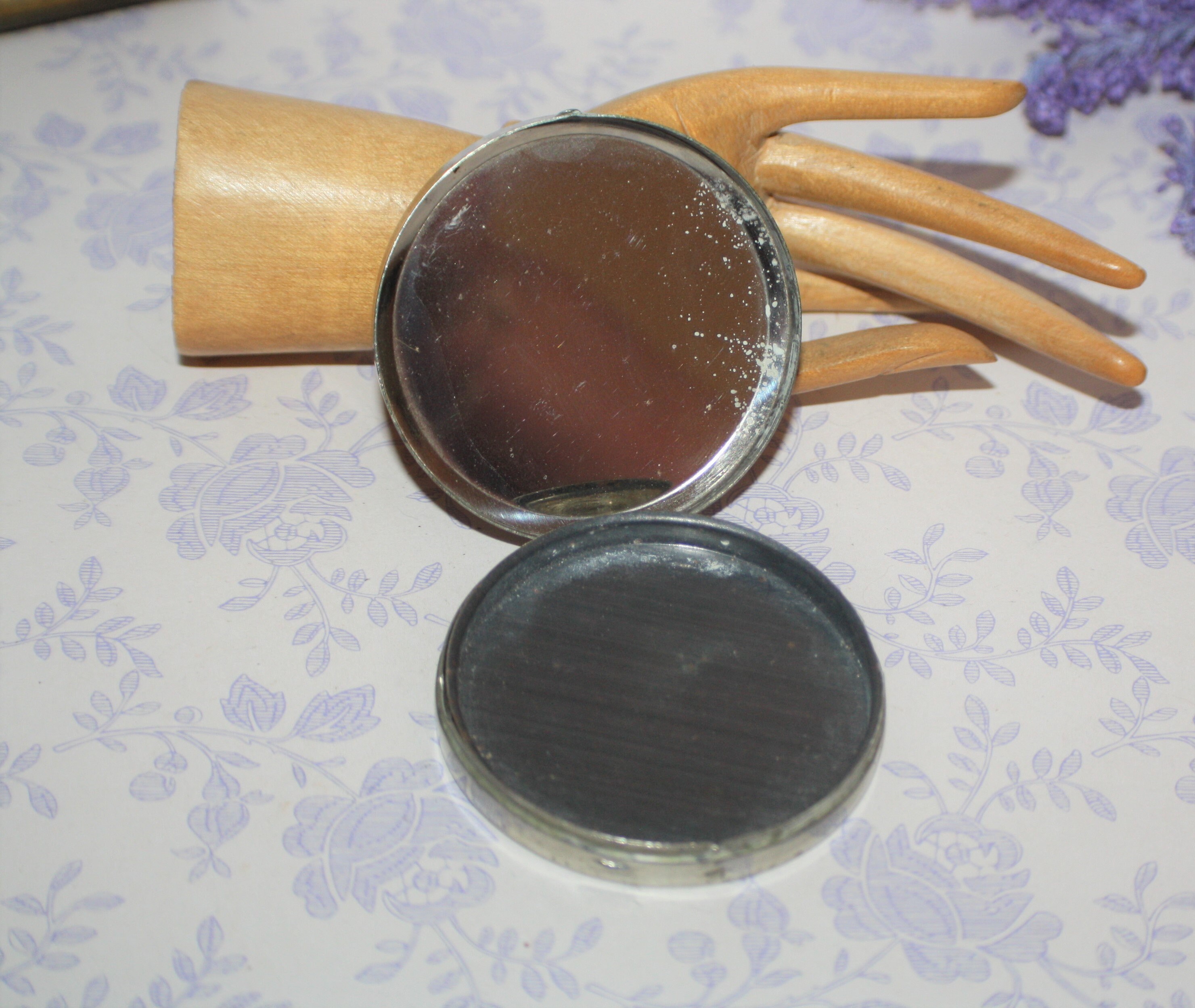 Mirror Compact/pill Box Antique Paignton Compact Etsy