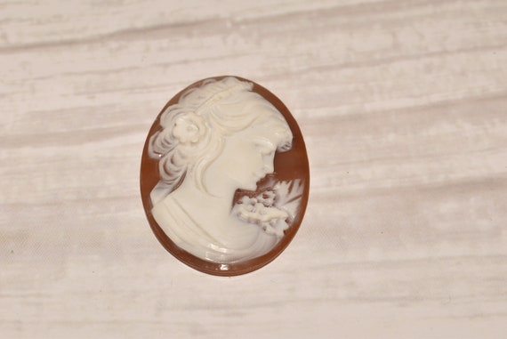 Shell Cameo Panel - Gorgeous Vintage Large Carved… - image 4