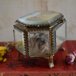 Antique French Ormolu Beveled Glass Footed Casket Jewellery Display Box - Large Le Havre. Place Gambetta and the Bassin du Commerce.