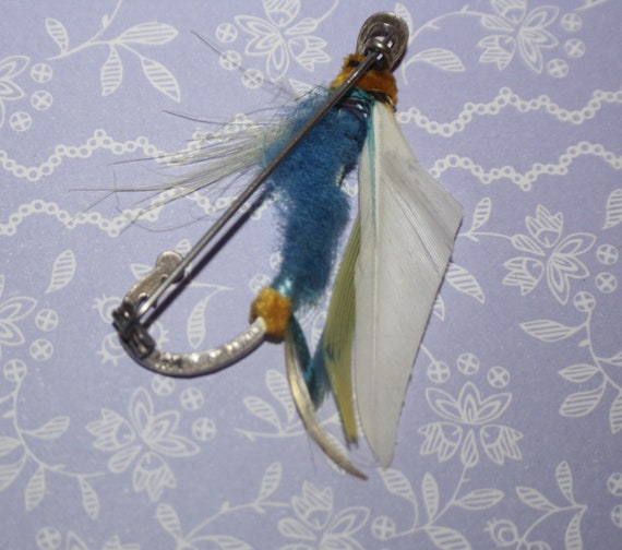 Fly Fishing Lure Bait Brooch Wonderful Vintage 19… - image 2