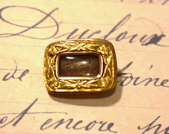 Antique Mourning Brooch - Beautiful Georgian Brooch Rare Antique Hair Memento Mori