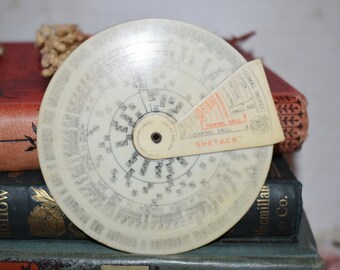 Shetack DTC Thread Circular Sliding Chart - Wunderbarer 1938 Rechenschieber