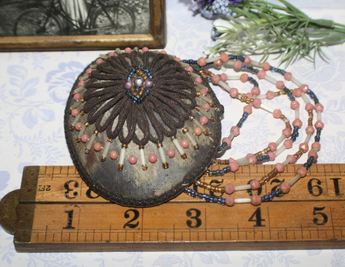 Beautiful Antique Handmade Beaded Hair Bun Cover With Bead Etsy