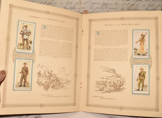 1930s Cigarette Card Album - Wonderful Uniforms of the Territorial Army  John Player 1939