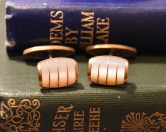 Mother of Pearl Edwardian Cufflinks - Beautiful Antique Shell