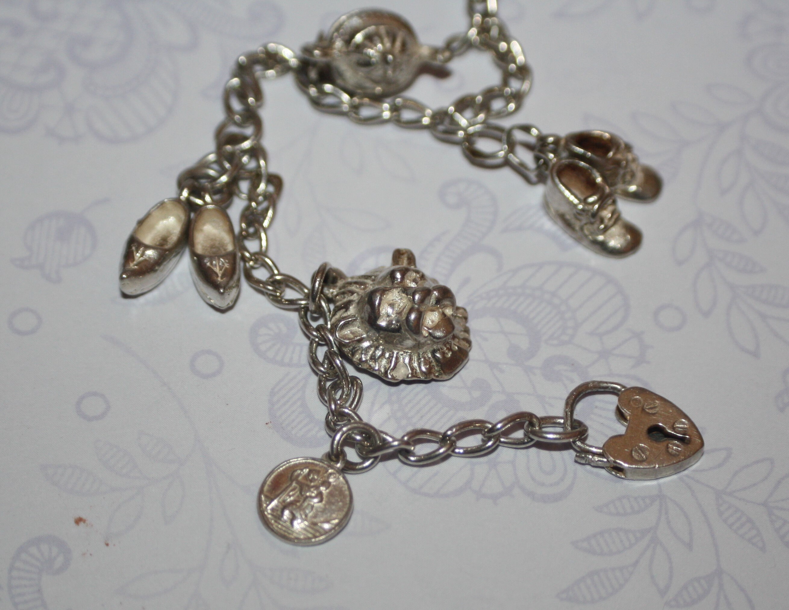 Child's Charm Bracelet Gorgeous Vintage Silver With - Etsy UK