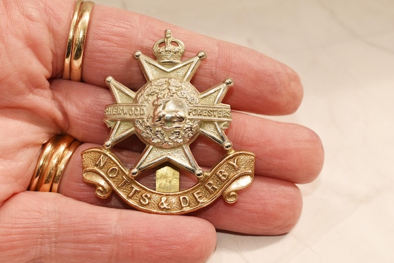 WW2 Sherwood Foresters Military Cap Badge - Notts & Derby - Etsy 日本