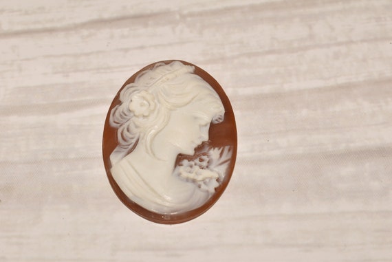 Shell Cameo Panel - Gorgeous Vintage Large Carved… - image 3