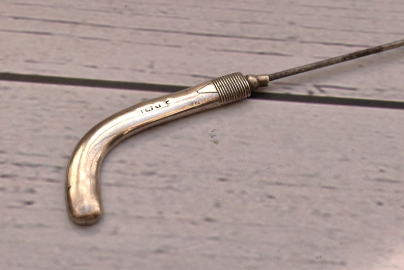 Edwardian Silber Hockey Stick Hutnadel - Birmingham Hallmarked Schmuck Bild 1