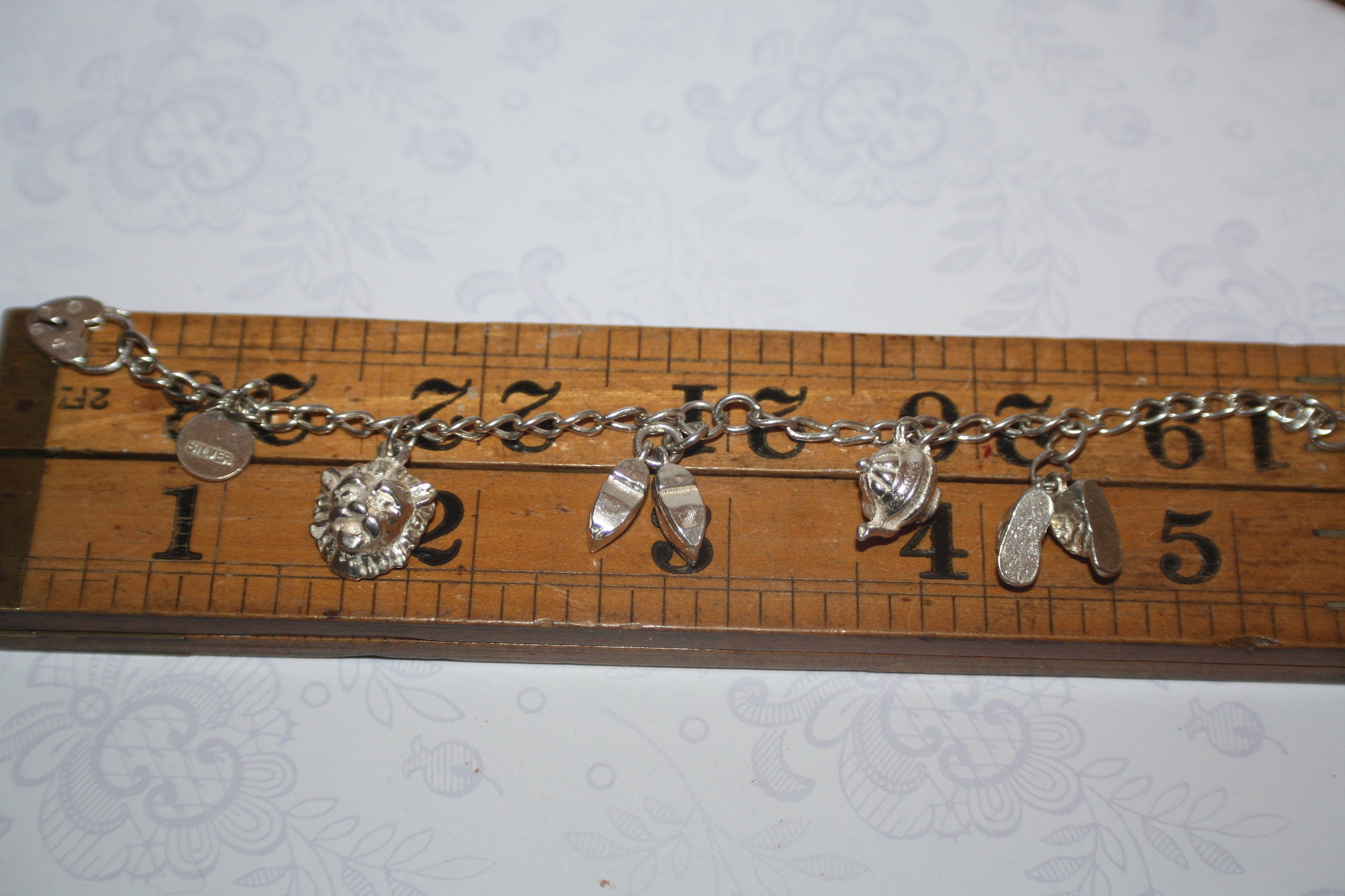 Child's Charm Bracelet Vintage Silver With Etsy UK