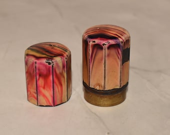 Marbled Brass Etui Case - Charming Antique Painted Container