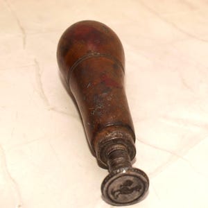 Antique Desk Seal - Beautiful Victorian Cockerel Wooden Stamp
