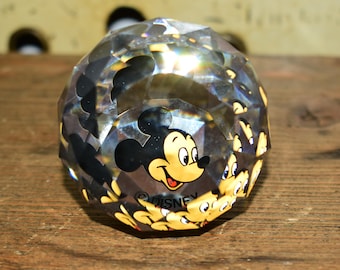 Fermacarte in vetro Swarovski - Splendido Topolino Disney vintage