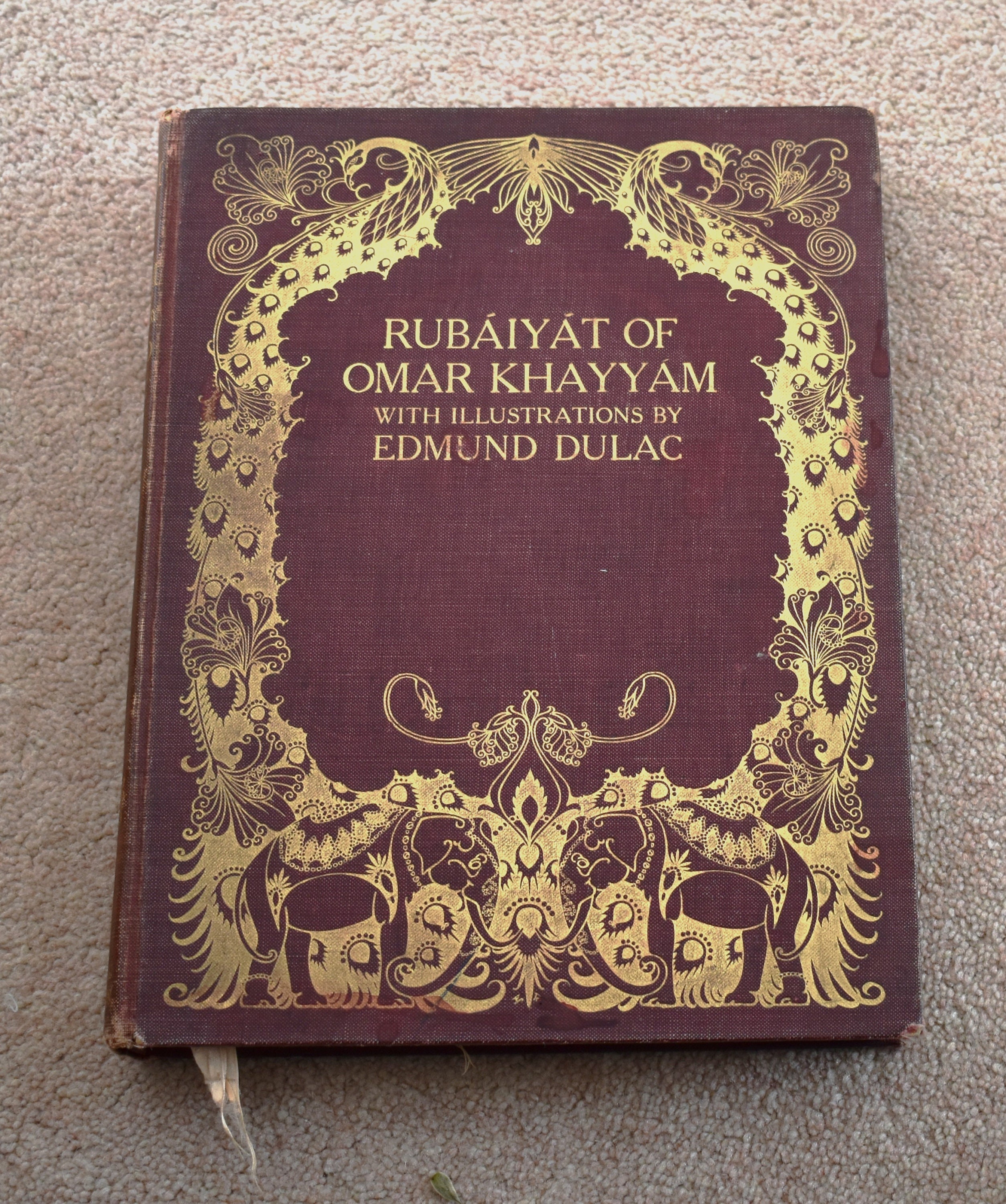 稀少1909年アンティーク洋書Edmund Dulac古書ルバイヤート画集 エドマンド・デュラック『ルバイヤート・オブ・オマール・ハイヤーム
