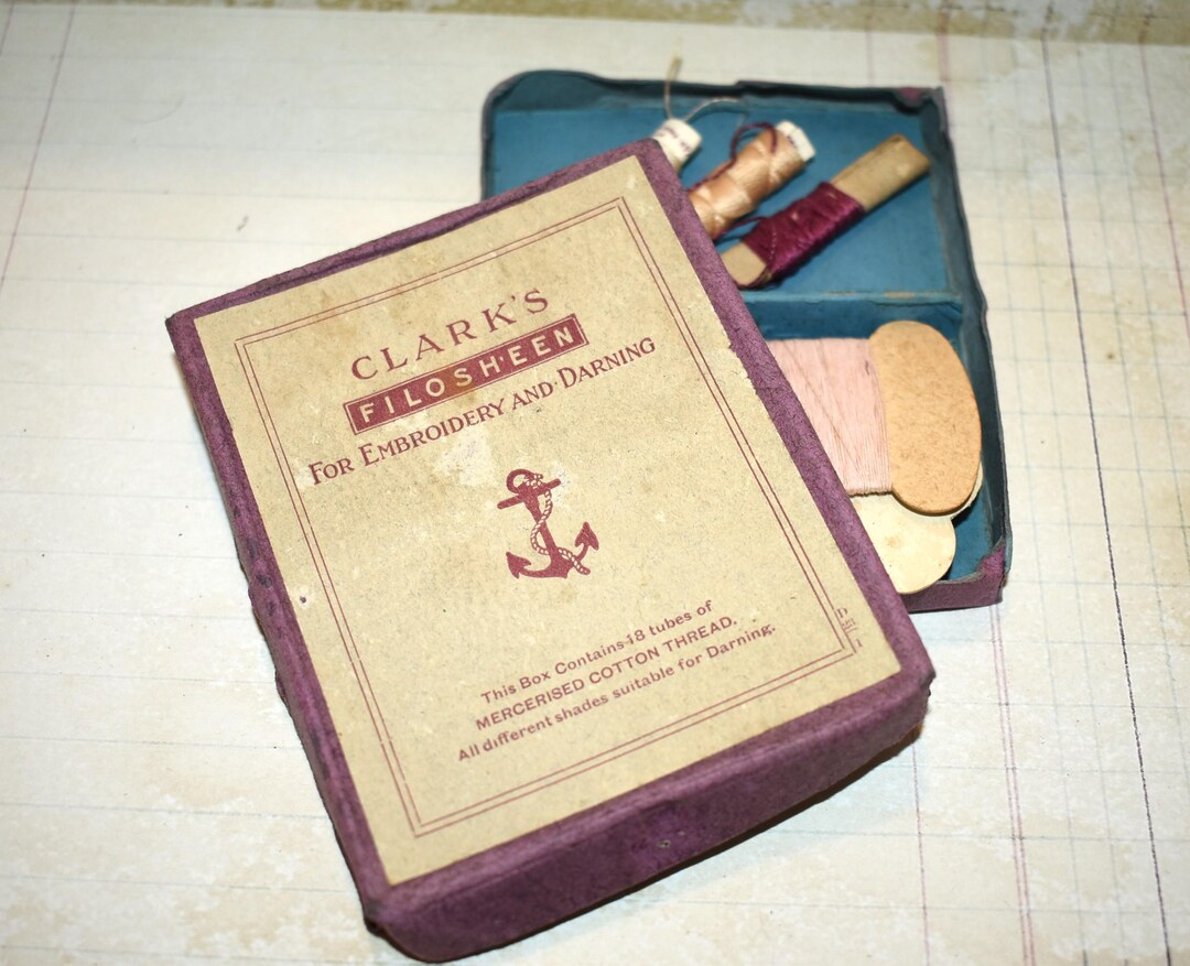Antique Boxed Threads - Gorgeous Victorian Clark's Filosheen With ...