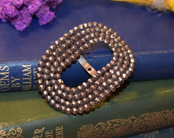 Georgian Cut Steel Buckle - Beautiful Riveted Fastener 1800s