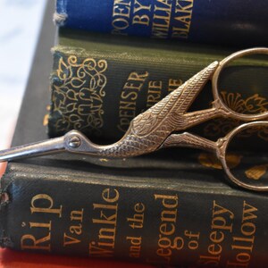Stork Sewing Scissors  - Lovely Antique Figural With Maker's Mark Pre 1923
