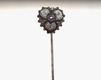 Victorian Micro Mosaic Pin: Antique Grand Tour Heart
