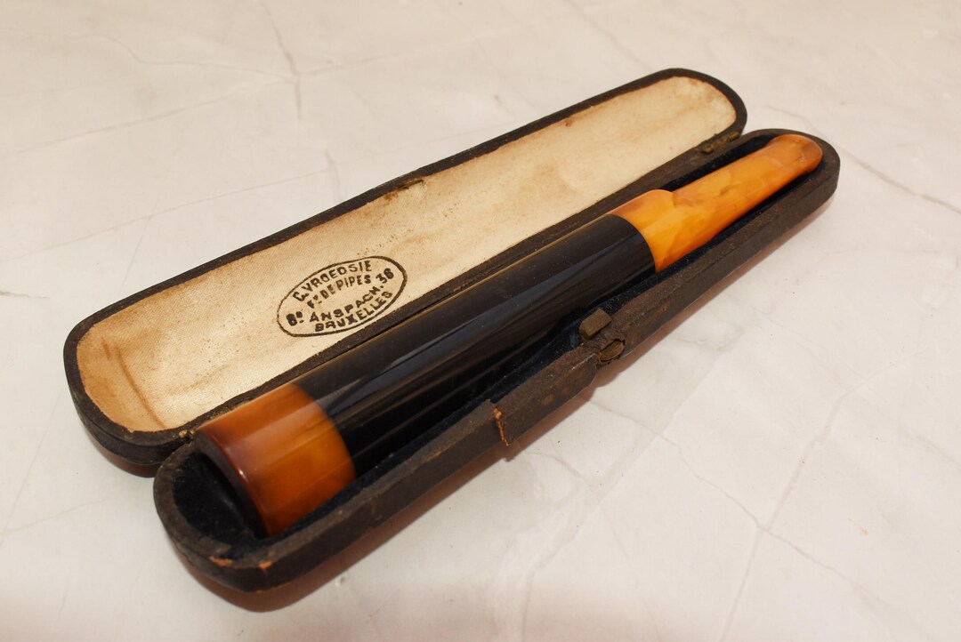 Victorian Amber Cheroot Holder - Gorgeous Large Cased Antique - Etsy