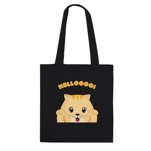 Helloooo Cat Tote Bag | Funny Cat Lover Gift