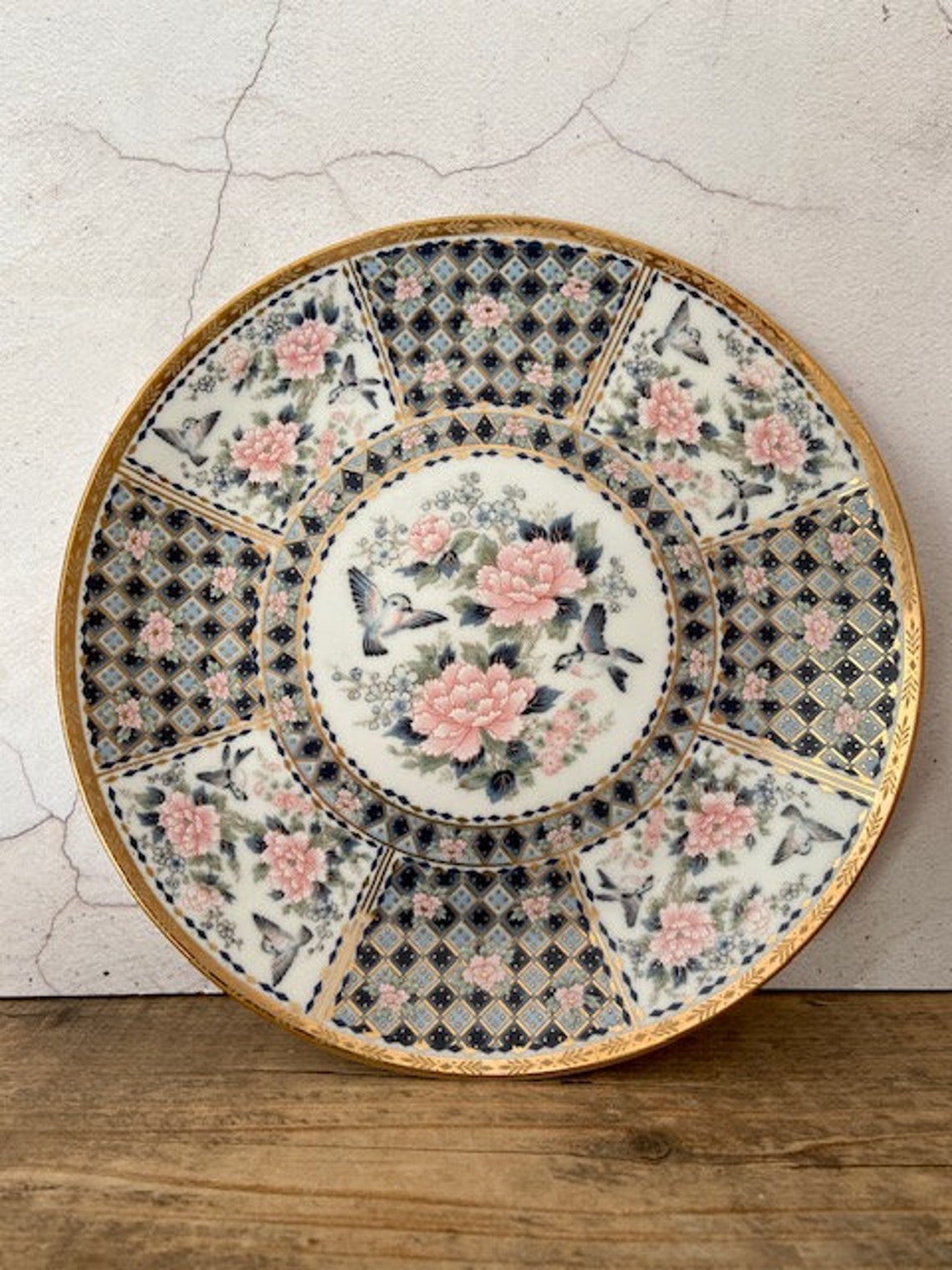 Vintage Japanese Wall Plate Japandi Decor Ceramic Wall Etsy