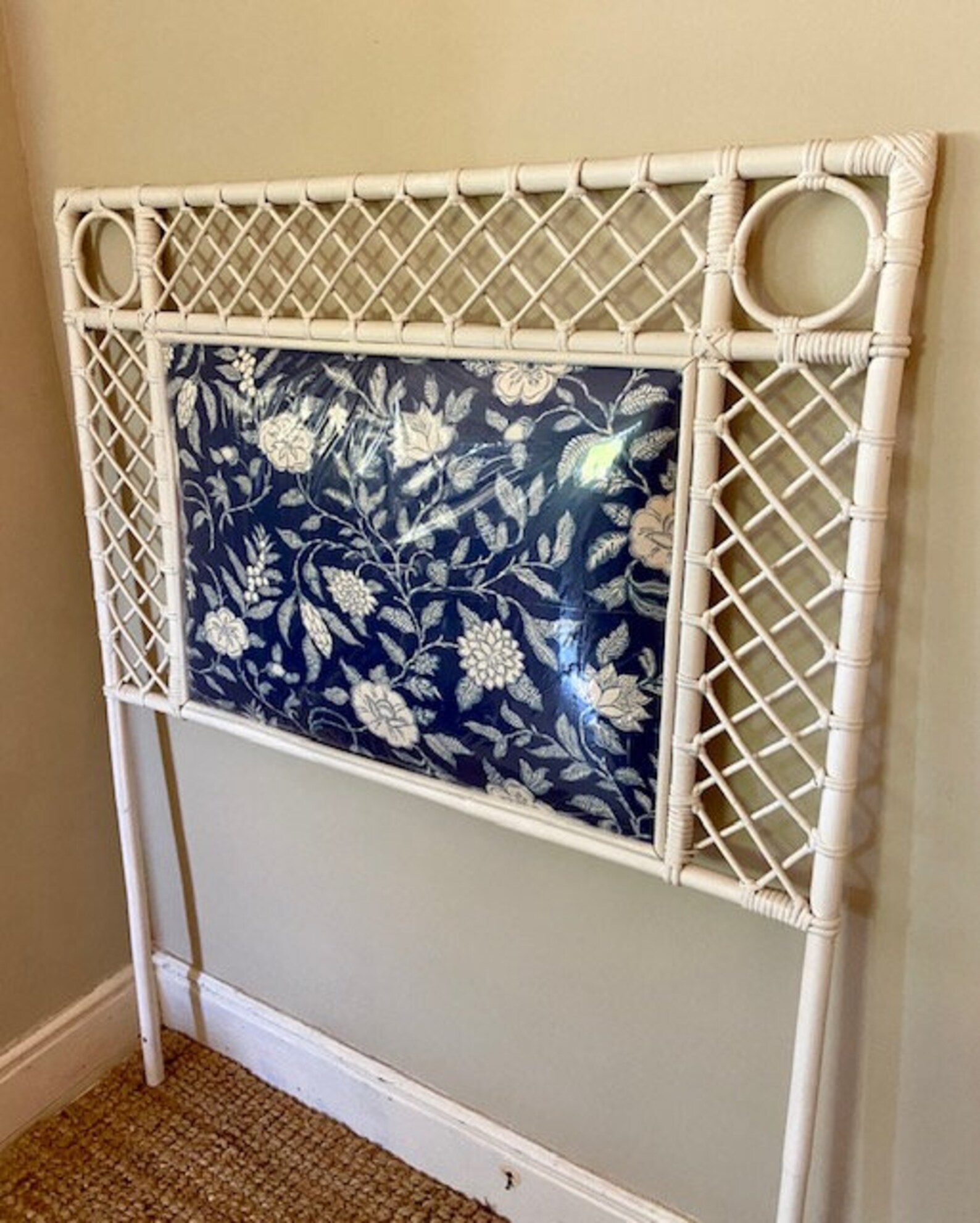 Stunning Vintage Bamboo Headboard Single Bed Head Cane Etsy