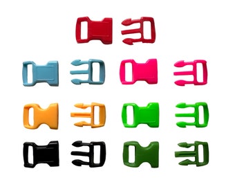 10 mm buckle, buckle, green, red, pink, yellow, black, blue, 1 cm buckle, small buckle, mini buckle, children, DIY, projects, costume