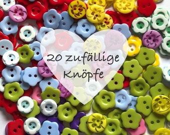 20 randomly selected buttons, flower buttons, buttons, children's buttons, children, baby, glitter, rainbow, pink, blue, green, gold, flower, flowers
