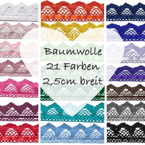 1m Spitzenborte 21 Farben zur Auswahl Bild 1