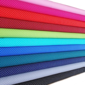 Cotton fabric - dot fabric - 11 colours for balancing